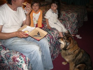 Blog Day-4 Daddy eating dinner.JPG
