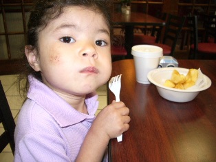 BlogDay-4 Kyoko at Breakfast.JPG
